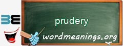 WordMeaning blackboard for prudery